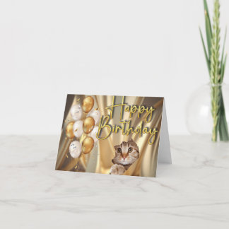 Gefeliciteerd Verjaardag Kat Kaart