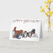 Gefeliciteerd Verjaardag Katten Kaart (Gele Bloem)