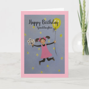Gefeliciteerd verjaardag, kleindochter/ verjaardag kaart