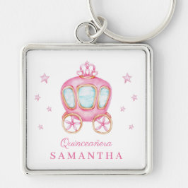 Gefeliciteerd verjaardag kleine prinsessenkoets sleutelhanger