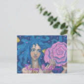 "Gefeliciteerd verjaardag" kleine Zeemeermin onder Briefkaart (Staand voorkant)
