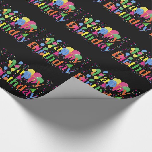 Gefeliciteerd verjaardag, Kleurrijk en Feestelijk Cadeaupapier (Hoek)