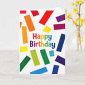 Gefeliciteerd verjaardag - kleurrijk kaart (Gele Bloem)