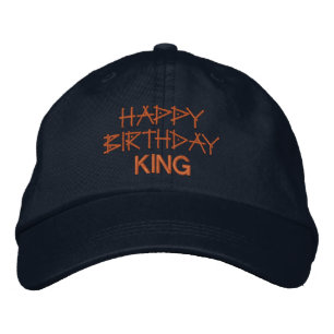 Gefeliciteerd Verjaardag KONING Gedrukte tekst Fee Geborduurde Pet