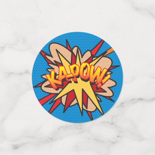 GEFELICITEERD VERJAARDAG Leuk Retro Stripboek Confetti (Kleine voorkant)