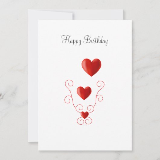 Gefeliciteerd Verjaardag Liefde Harten Verjaardag (Voorkant)