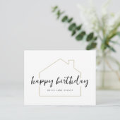 Gefeliciteerd Verjaardag Makelaardij Briefkaart (Staand voorkant)