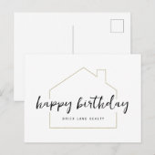 Gefeliciteerd Verjaardag Makelaardij Briefkaart (Voorkant / Achterkant)