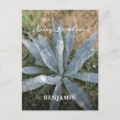 Gefeliciteerd Verjaardag Mannen Aquarel Planten Pe Briefkaart (Voorkant)