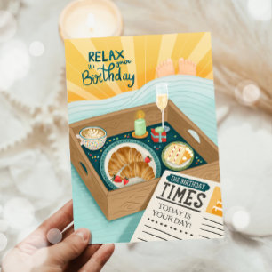 Gefeliciteerd Verjaardag Mannen Man Ontspannen Taa Kaart