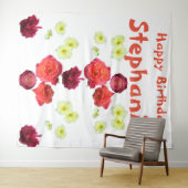 Gefeliciteerd verjaardag meisje stephanie vrouw da wandkleed (In Situ (horizontaal))