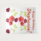 Gefeliciteerd verjaardag meisje stephanie vrouw da wandkleed (Voorkant (horizontaal))