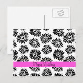 Gefeliciteerd Verjaardag Minimalistische Groovy Zw Briefkaart (Voorkant / Achterkant)