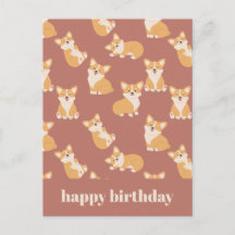Gefeliciteerd Verjaardag Mooie Corgi-Patroon voor 