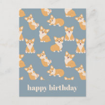 Gefeliciteerd Verjaardag Mooie Corgi-Patroon voor