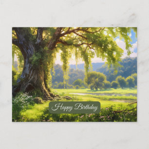 Gefeliciteerd Verjaardag Mooie Natuur Landschap Briefkaart