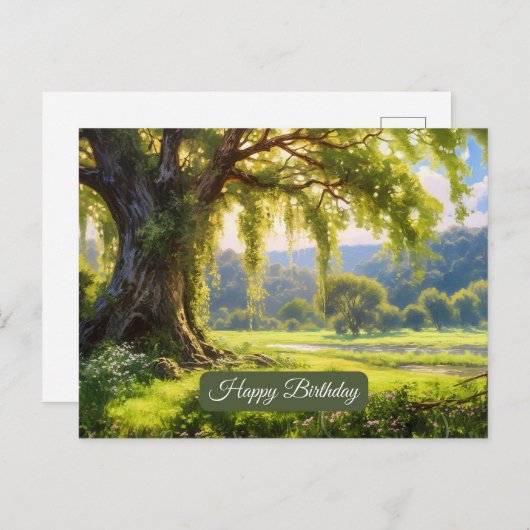 Gefeliciteerd Verjaardag Mooie Natuur Landschap Briefkaart (Voorkant / Achterkant)