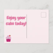 Gefeliciteerd verjaardag - Mooie roze aardbeien sh Briefkaart (Achterkant)