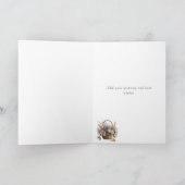 Gefeliciteerd Verjaardag Mooie Roze Bloemen op Bla Kaart (Binnen)