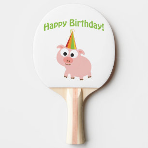 Gefeliciteerd verjaardag! Mooie varken Tafeltennisbatje