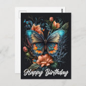 Gefeliciteerd verjaardag | Mooie Vlinder Briefkaart (Voorkant / Achterkant)