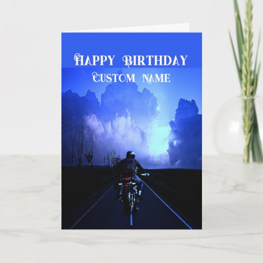 Gefeliciteerd Verjaardag Motorrijder Motorfiets Aa Kaart (Voorkant)