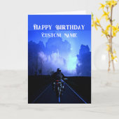 Gefeliciteerd Verjaardag Motorrijder Motorfiets Aa Kaart (Gele Bloem)