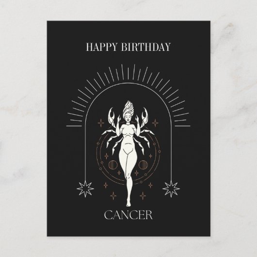 Gefeliciteerd Verjaardag Mystieke Kanker Zodiac Ho Briefkaart (Voorkant)