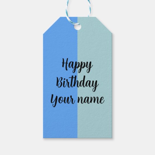 Gefeliciteerd Verjaardag Naam Sjabloon Cadeaulabel (Voorkant)