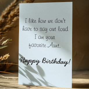 Gefeliciteerd Verjaardag Niece Van Tante Humor Gra Kaart