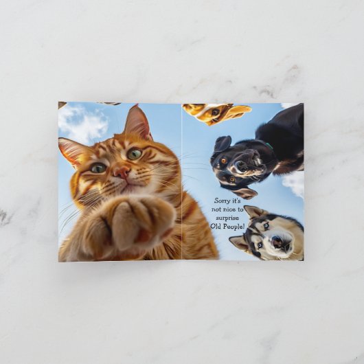 Gefeliciteerd Verjaardag Niet Leuk om Oude Mensen  Kaart (Binnen)