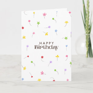 Gefeliciteerd verjaardag omringd door paardenbloem kaart