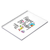 Gefeliciteerd verjaardag. Papa ik hou van je. Notitieboek (Linkerzijde)