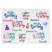 Gefeliciteerd Verjaardag Persoonlijke Aangepaste F Groot Cadeauzakje (Achterkant)