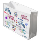 Gefeliciteerd Verjaardag Persoonlijke Aangepaste F Groot Cadeauzakje (Voorkant Gekanteld)