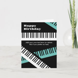 Gefeliciteerd Verjaardag Piano Toetsenbord Toetsen Kaart