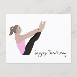 Gefeliciteerd Verjaardag Pilates Ansichtkaart Briefkaart