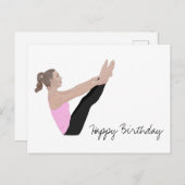 Gefeliciteerd Verjaardag Pilates Ansichtkaart Briefkaart (Voorkant / Achterkant)