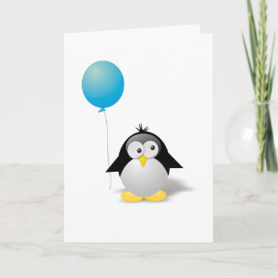 Gefeliciteerd Verjaardag Pinguïn Groet Kaart