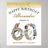 Gefeliciteerd Verjaardag Proost Op 60 Jaar Fotocol Poster (Voorkant)