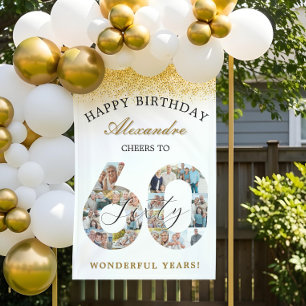 Gefeliciteerd Verjaardag Proost Op 60 Jaar Fotocol Spandoek