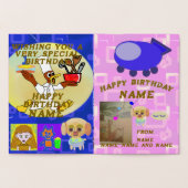 Gefeliciteerd Verjaardag Puppy Ruimteschip Chef Du Folie Kaarten (Binnen)