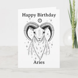 Gefeliciteerd verjaardag Ram Handgetekend Kaart