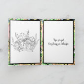 Gefeliciteerd Verjaardag Retro Paddenstoelen en kl Kaart (Binnen)