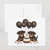 Gefeliciteerd Verjaardag Rottweiler Honden Briefkaart (Voorkant / Achterkant)