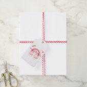 Gefeliciteerd verjaardag roze regenboog cadeaulabel (Met Touw)