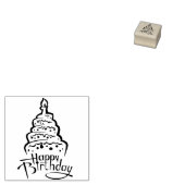 Gefeliciteerd verjaardag  rubberstempel (Gestempeld)