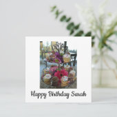 Gefeliciteerd verjaardag Sarah Aankondiging (Staand voorkant)