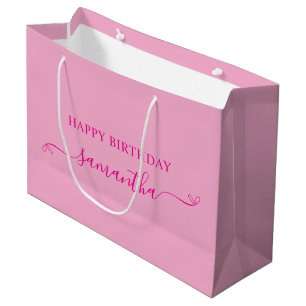 Gefeliciteerd Verjaardag Schattig Boog Handtekenin Groot Cadeauzakje