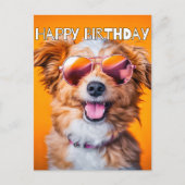 Gefeliciteerd Verjaardag Schattig Feest Dier Briefkaart (Voorkant)